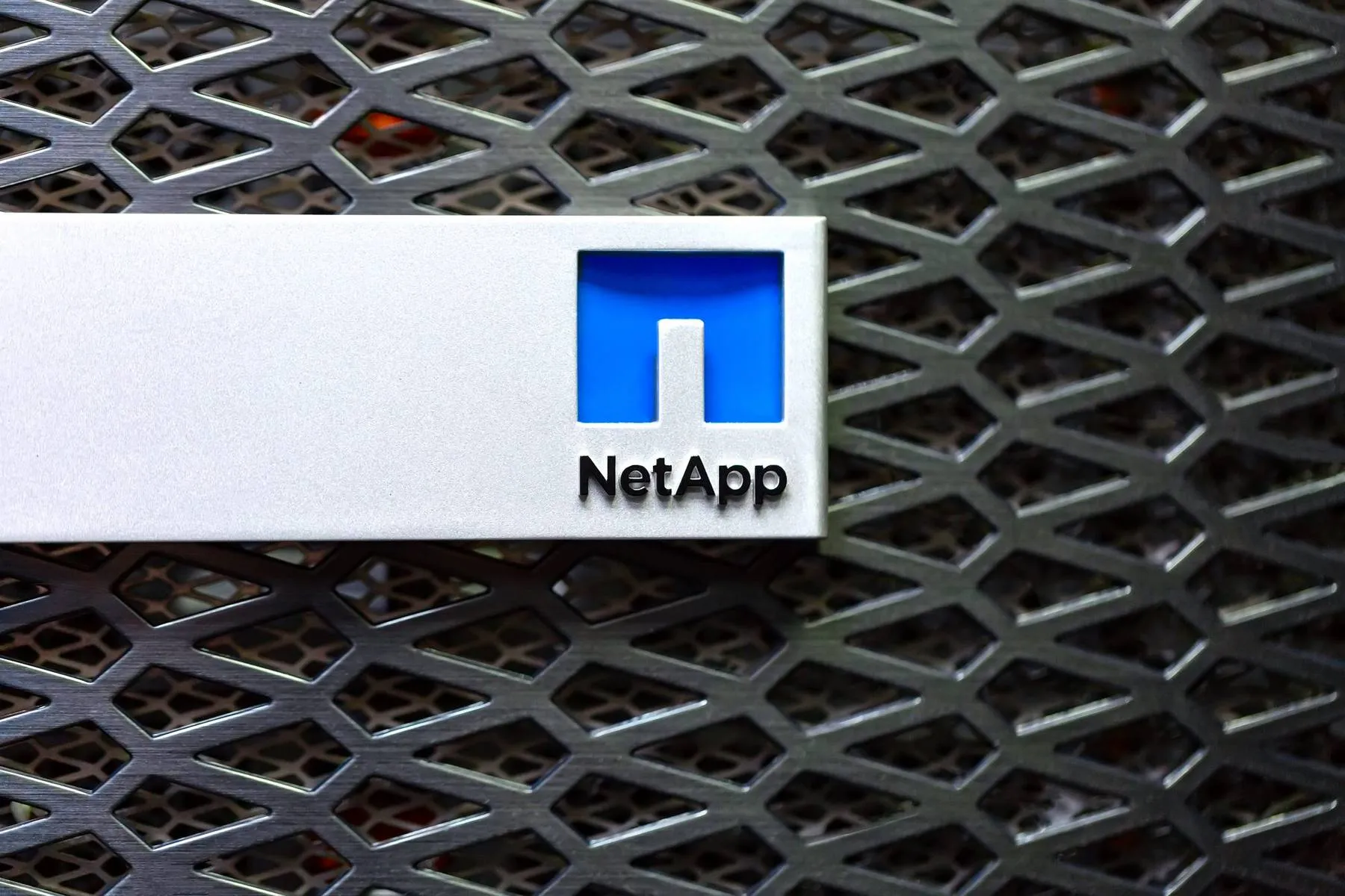 NetApp storage array in a data center rack