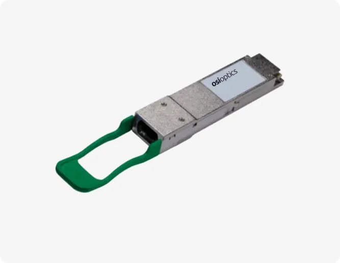 Optical transceiver module close-up